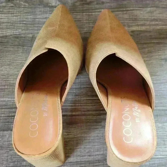 Coconuts by Matisse, Night Moves Tan Snake Embossed Vegan Chunky Heel Mules, 9 - Picture 5 of 7